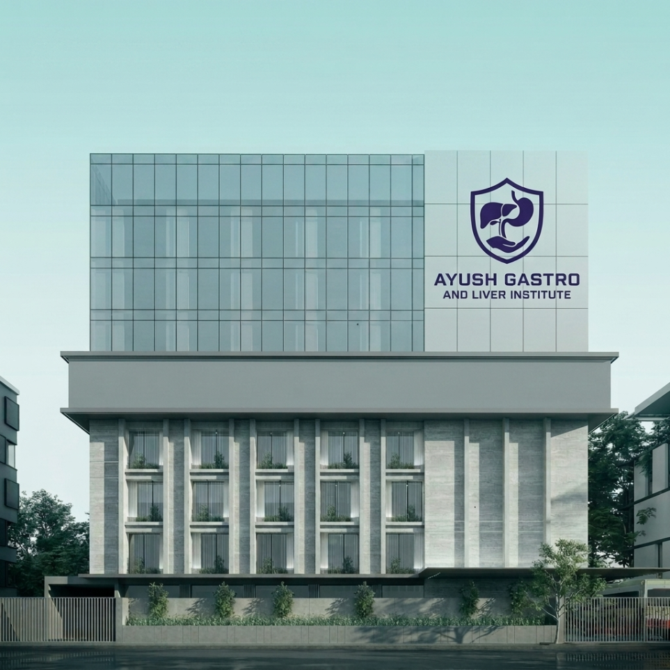 Ayush Gastro and Liver Institute hospital building